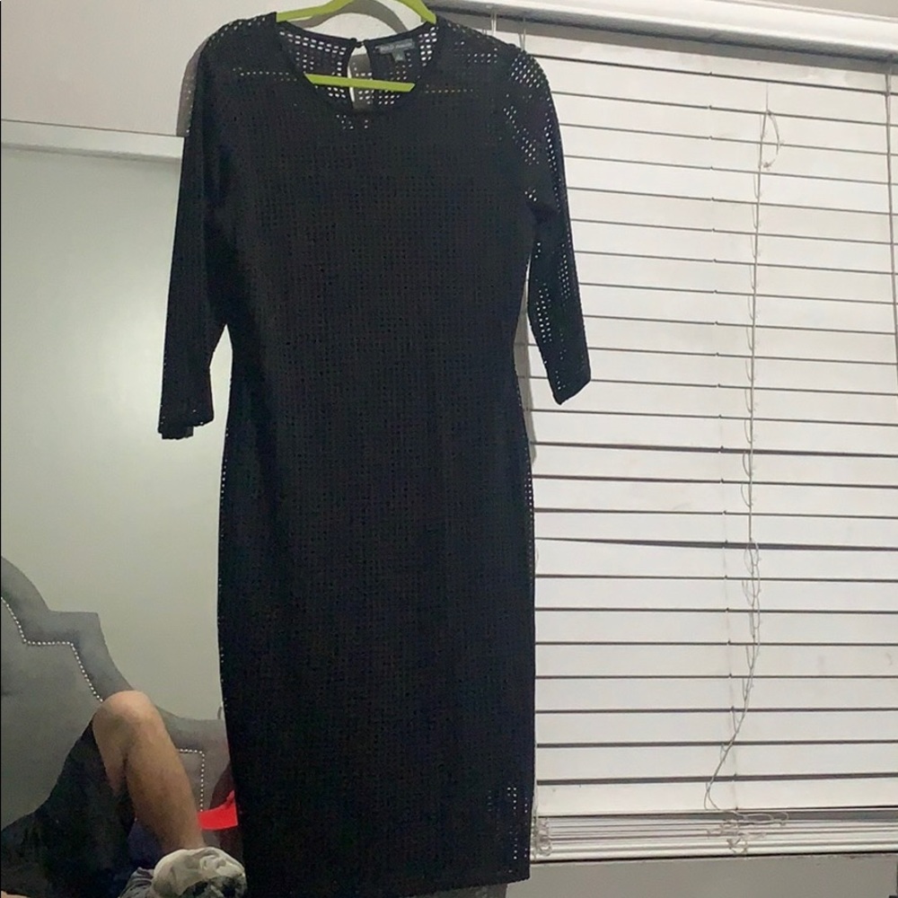Black midi dress